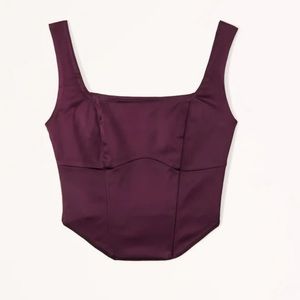 Abercrombie Purple Silk Corset Tank Top Size S